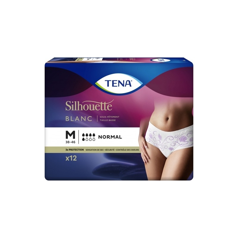 TENA® - 12 Lady protective underwear discreet pants - Medium - Cardboard box of 72 pull-up pants