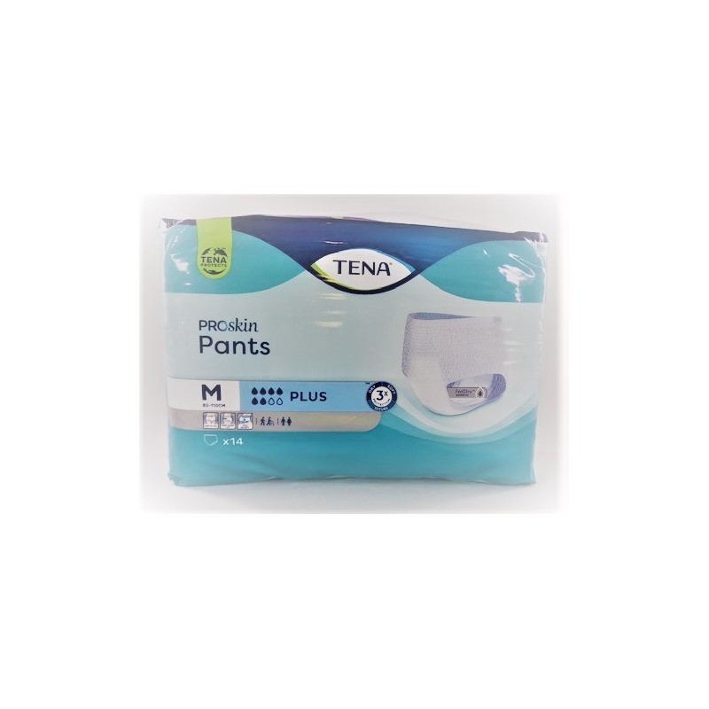 TENA® PANTS PLUS - 14 Pull-Up Protective Underwear - M Size Medium  Packaging 1 pack of 14 units