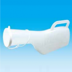 Men's urinal with handle and stopper